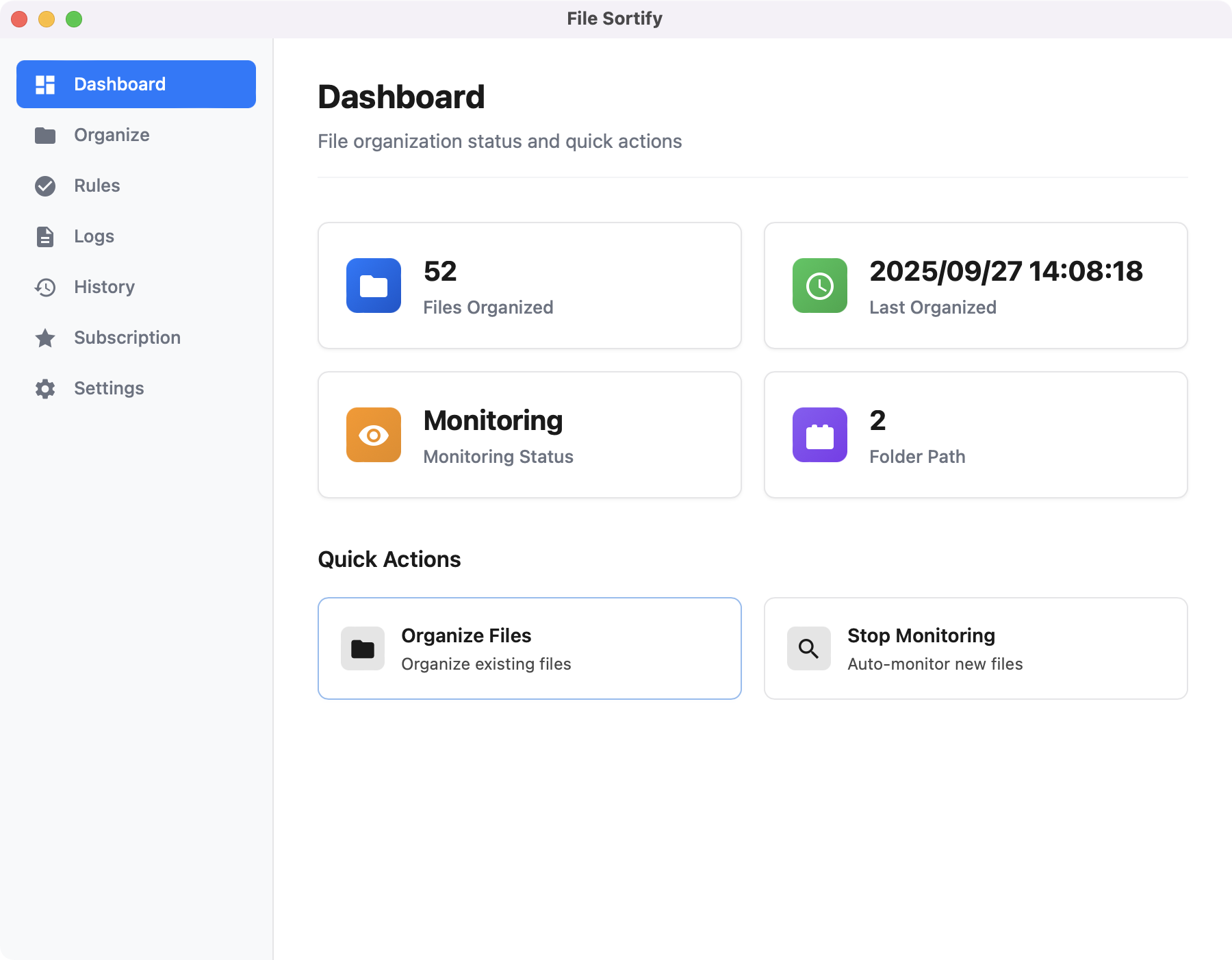Main Dashboard